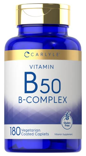 Carlyle Vitamina B50 Complejo Ten 180 Caplets Ante N1d6q
