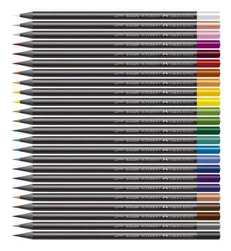 Lápis De Cor Faber Castell 24 Cores Supersoft 120724soft