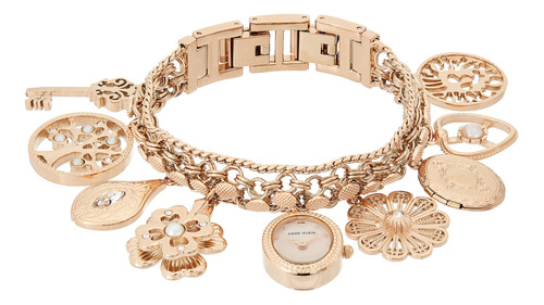 Reloj Anne Klein Premium Con Detalles De Cristal En Tono Oro