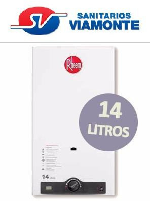 Calefon Rheem 14 Litros Gas Nat Automatico Sin Llama Piloto 