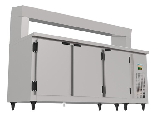 Balcão Condimentador 3 Portas 1,85m Inox Kbscc-185d Kofisa 220v