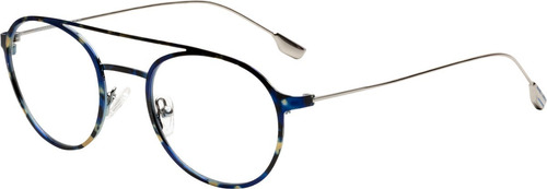 Anteojos Armazones Marcos Hang Loose Hr 064 Color Carey Azul Oscuro/dorado - Plateado (004)