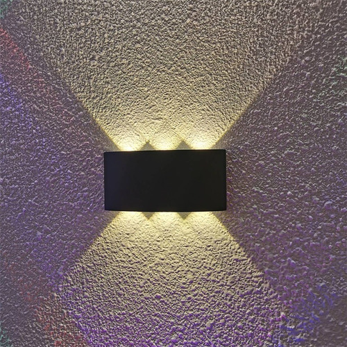 Imagen 6 de 7 de Aplique Pared 6 Led Elegante Diseño Exterior Foco H-010-ww