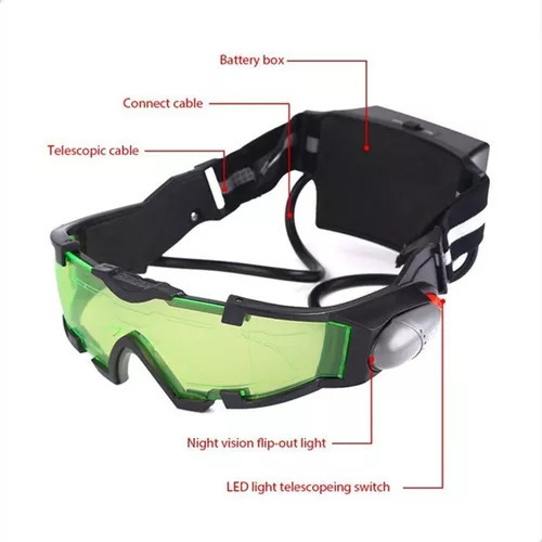 Gafas De Visión Nocturna Led Ajustables Para Motocicletas