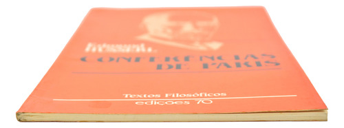 Livro Conferências De Paris Textos Filosóficos Edmund Husserl (Usado)
