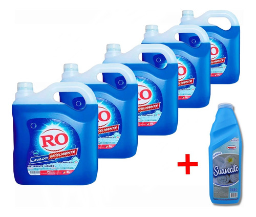 Detergente Para Ropa Ro 5l Pack X5 Unids + ¡¡regalo!!
