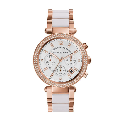 Reloj Mujer Michael Kors Parker Two-tone Dorado Rosa Y