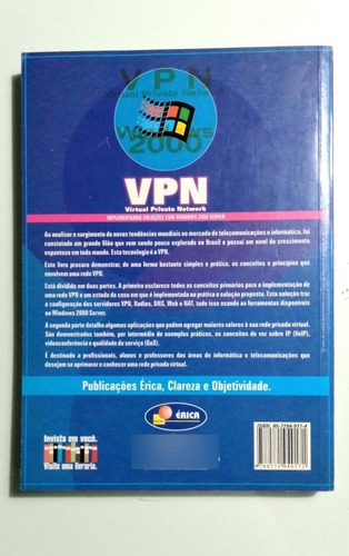 Livro: Vpn - Virtual Private Network - Implementando Soluções Com Windows 2000 Server - Eduardo Bellincanta Ortiz (Usado)