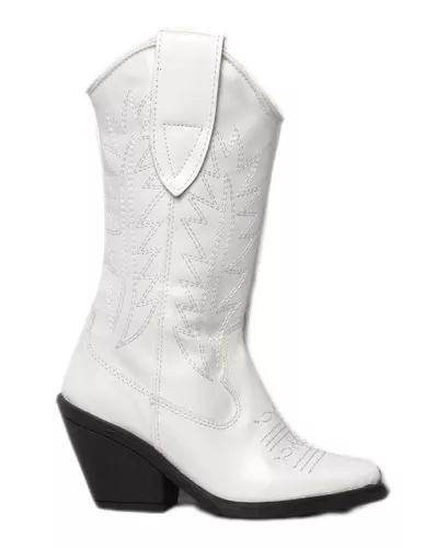 Botas Blancas Altas Botas Texanas Mujer | MercadoLibre