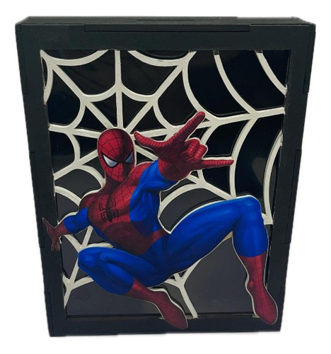 Alcancia Mdf Spiderman De 18x15 Cm.