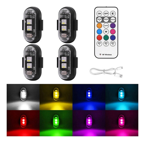 12 Luces Estroboscópicas Led Inalámbricas Con Control Remoto