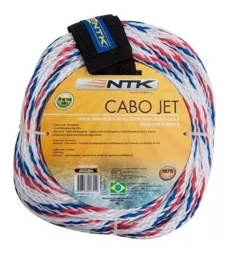 Cabo Corda 18 Mts Flutuante Reboque Puxar Boia Ski Wake Jet