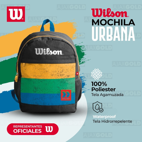 Imagen 3 de 10 de Mochila Wilson Urbana Deportes Gym Porta Notebook Reforzada