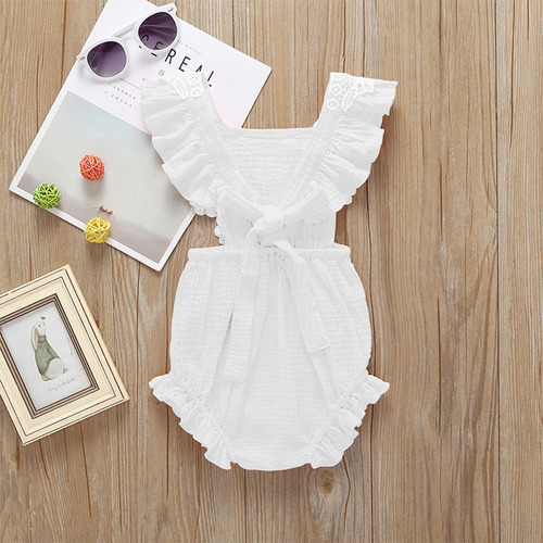 Mono De Encaje Con Estampado Floral Para Bebé Recién Nacida