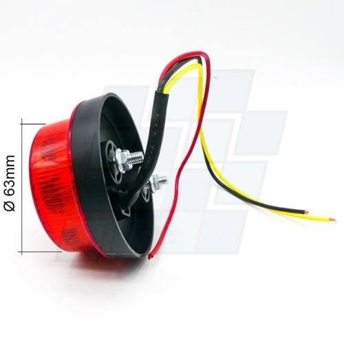 Imagen 2 de 6 de Baliza Rotativa Giratoria Flash Ambar Rojo 12v 24v P/ Amurar
