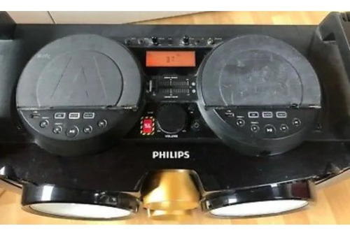 Mini Sistema Philips Ntrx100 380w Mp3 Usb Doble Fm Bluetooth Color Negro/Dorado