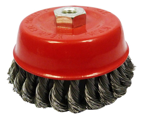 Grata Copa Trenzada 3 X 5/8 12500 Rpm Acero Gris Demax