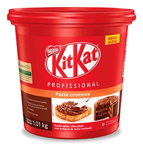 Kit Kat Pasta Cremosa Recheio Kitkat Balde 1,01kg Nestlé