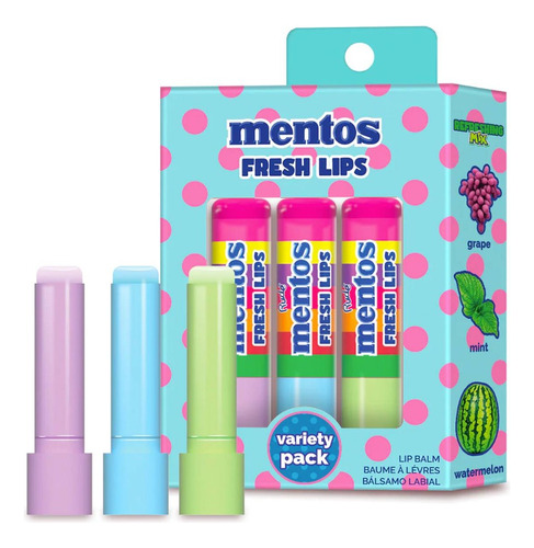 Pack Bálsamo Labial Fresh Lips Mentos X Rude Cosmetics 