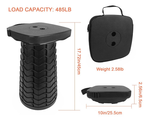 Boreeman Taburete Plegable De Forma Cuadrada Taburete Plegab