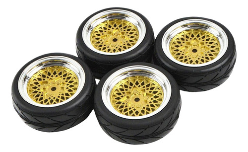 4x 1/10 Aro De Borracha E Peças De Pneus Para Rastreador De