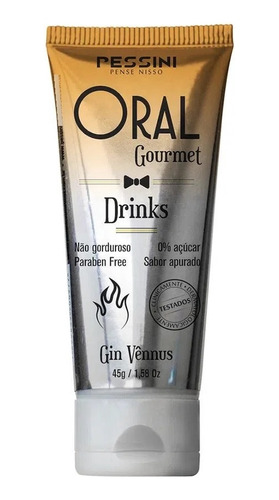 Gel Lubrificante Oral Gourmet Sabor Gin Vênnus 45g