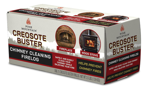 Creosote Buster Chimney Cleaning Safety Firelog 3.5lb Log Br