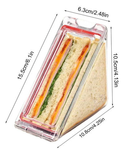 Caja De Sándwich Triangular Caja De Cuña Para Sándwich Bolsa