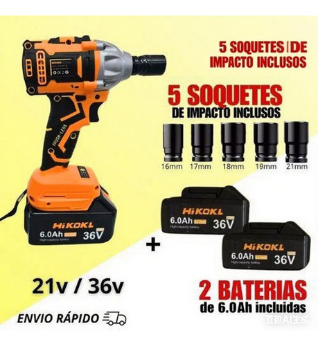 Parafusadeira Furadeira 36v Com 2 Baterias Maleta Completa