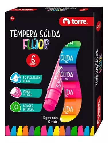 Tempera Sólida x6 Colores Flúo Sifap (319316) – Improstock