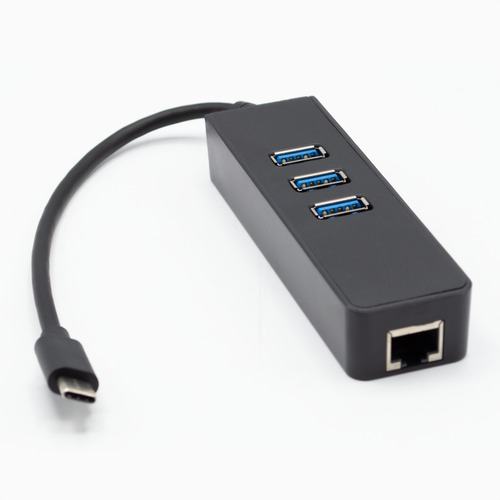 Imagen 1 de 5 de Hub Usb Tipo C » 3 Puertos Usb 3.0 + 1 Ethernet Rj45 Gigabit