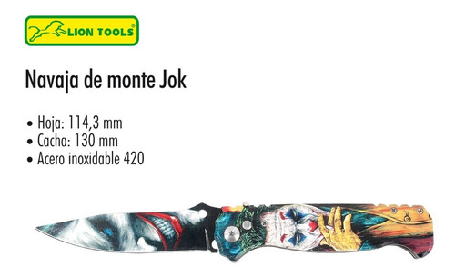 Imagen 1 de 1 de Navaja Monte Jok Lion Tools 8565