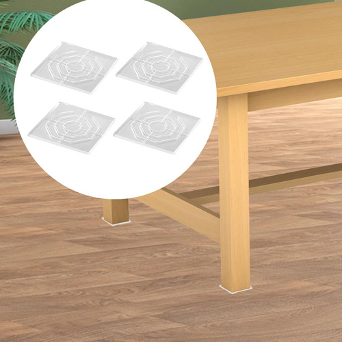 4x Almohadillas Protectoras De Silicona Cuadrado 4cmx4cm