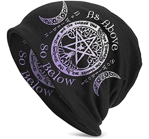 Gorro De Punto Suave Para Mujer Wiccan Pagan Witch