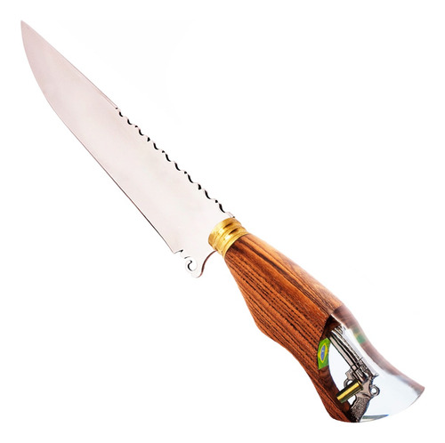 Faca Bandeira Do Brasil Churrasco Inox Personalizada C/ Nome