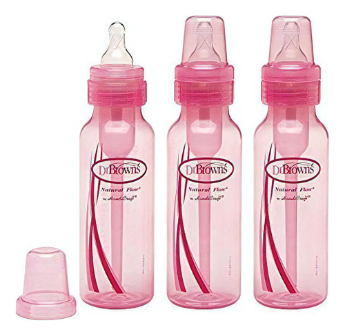 Dr Browns Bpa Baby Bottles 8 Oz Pink Paquete De 3