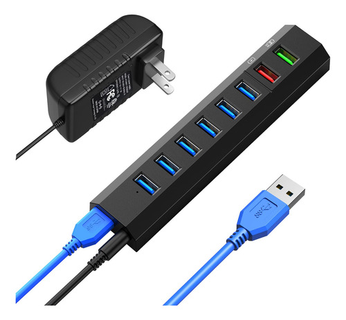 Raoyi - Hub Usb De 8 Puertos De Sper Alta Velocidad Usb 3.0