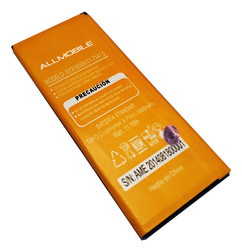 Pila Bateria Ion Litio Nyx1600a.101.7x41.5 Para Nyx Ego