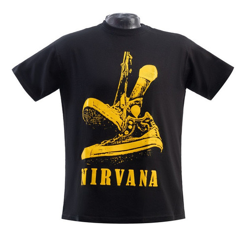 Franela Rock Nirvana Converse Shoes Unisex Algodón