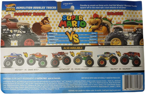 Hotwheels Monster Trucks Donkey Kong Vs Bowser