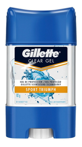 Gillette Clear Gel Sport Triumph Desodorante Hombre X 82g