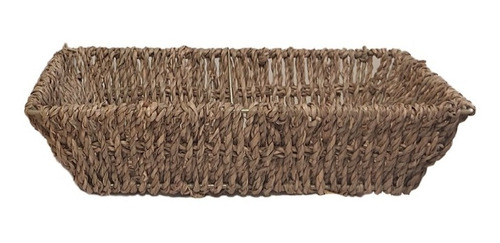 Cesta Canasta Bandeja Rectangular Seagrass Fibra Natural