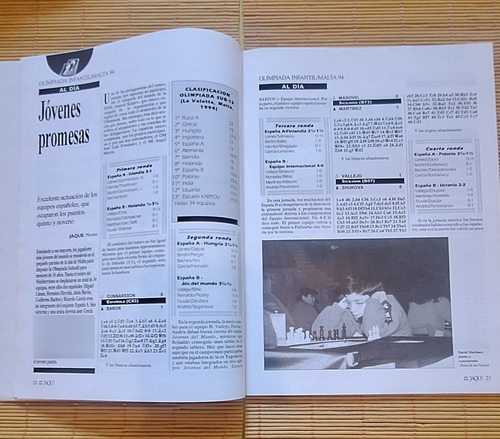 Ajedrez Revista Jaque España (1994), Tapa Kasparov
