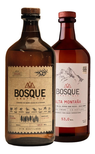 Gin Bosque Nativo + Alta Montaña. Pack X 2 X 500ml.