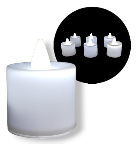 12 Velas Led Blanca Calida O Multicolor Pilas Inc Ambientar