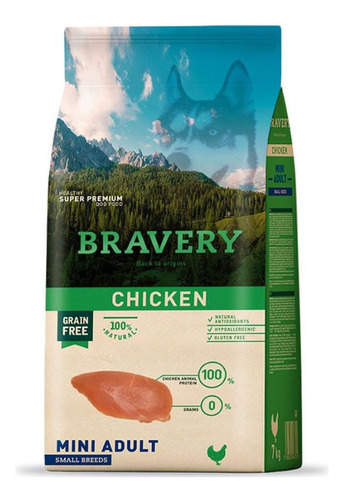 Bravery De Pollo Adulto Raza Pequeña 2 Kg