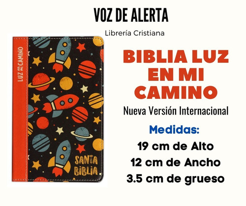 Biblia Luz En Mi Camino Cohetes Nvi Colores Símil Piel