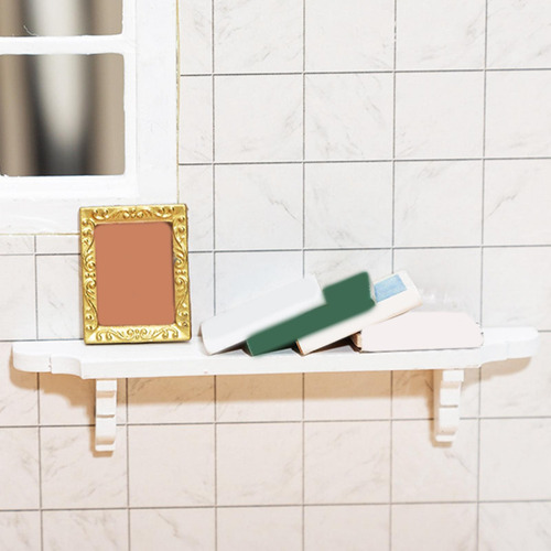 Estante De Pared De Casa De Muñecas De 2 Piezas, Muebles En