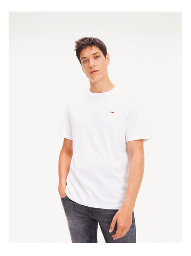 Camiseta Tommy Jeans Básica Branco Tam. Gg