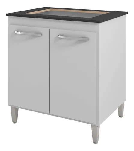 Balcao Com Tampo 70cm Para Cooktop 5 Bocas 9255 Branco Mobbs